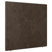 Cabeceira Cama Box Solteiro Luana 90cm Veludo Marrom - Abmaza Cabeceira Cama Box Solteiro Luana 90cm Veludo Marrom - Abmaza