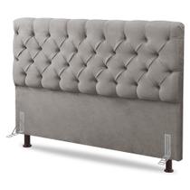 Cabeceira Cama Box Solteiro Lylla 90cm Capitonê com Frame Linho Bege - Abmaza Cabeceira Cama Box Solteiro Lylla 90cm Capitonê com Frame Linho Bege - Abmaza