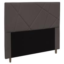 Cabeceira Cama Box Solteiro Mali 90cm Suede Marrom - Abmaza