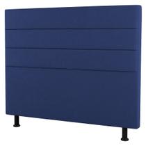 Cabeceira Cama Box Solteiro Malik 90cm Suede Azul - Abmaza