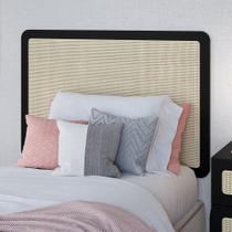 Cabeceira Cama Box Solteiro Painel Com Telinha 90cm Moss A03 Nero - Lyam Decor Cabeceira Cama Box Solteiro Painel Com Telinha 90cm Moss A03 Nero - Lyam Decor