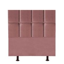 Cabeceira Cama Box Solteiro Poliana 90 cm Suede Rosê