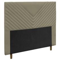 Cabeceira Cama Box Solteiro Viena 90cm Suede Bege - Abmaza