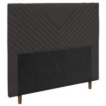 Cabeceira Cama Box Solteiro Viena 90cm Suede Marrom - Abmaza