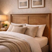 Cabeceira Cama Casal 1,60 Madeira Maciça Pura Linha Topázio