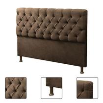 Cabeceira Cama Casal Box Estofada 1,4m Quarto Suede Sofia