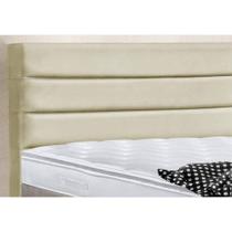 Cabeceira Cama Casal Box King 190cm Turim Suede Bege - Havai