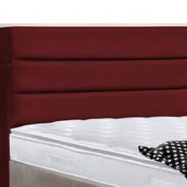 Cabeceira Cama Casal Box Queen 160cm Turim Suede Vermelho - Havai SA Móveis