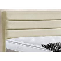 Cabeceira Cama Casal Box Super King 195 cm Turim Suede Bege - DS Estofados