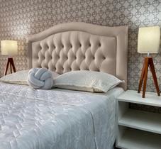 Cabeceira Cama Casal Capitonê Sophia Provençal Corano Bege 60 RBL Cabeceira Cama Casal Capitonê Sophia Provençal Corano Bege 60 RBL