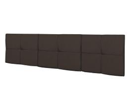 Cabeceira Cama Casal King Size 1,95 MÉXICO Box Estofada - Marrom Suede
