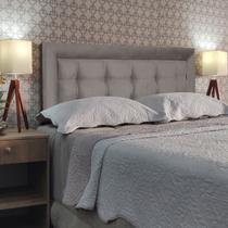 Cabeceira Cama Casal Lexus Luxor Suede Bege 120 RBL