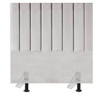 Cabeceira Cama Casal Queen Size 160 Cm Luana Suede E Frame Cinza