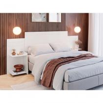 Cabeceira Cama Casal/Queen/Solt: 2 Nichos + Design Ajustável Branco Cabeceira Cama Casal/Queen/Solt: 2 Nichos + Design Ajustável Branco