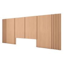 Cabeceira Cama Casal Ripada 2,70m CA 100% MDF Casa Lar Cabeceira Cama Casal Ripada 2,70m CA 100% MDF Casa Lar
