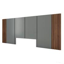 Cabeceira Cama Casal Ripada 2,70m NCS 100% MDF Casa Lar Cabeceira Cama Casal Ripada 2,70m NCS 100% MDF Casa Lar