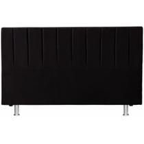 Cabeceira Cama De King 193x110 Suede Preto Keiko Colchões