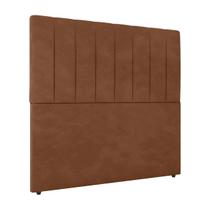 Cabeceira Cama de Solteiro Estofada 140 x 128 Veneza Veludo Laranja - ÉdeCasaMóveis