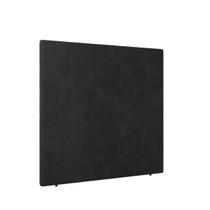 Cabeceira Cama de Solteiro Estofada 90 x 128 Infinity Veludo Preto - ÉdeCasaMóveis