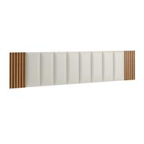 Cabeceira Cama King 10 Módulos Estofados e 4 Módulos Ripados MDF