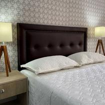 Cabeceira Cama King Botonê Berlim Diamond 2 Corano Marrom 120 RBL