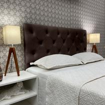 Cabeceira Cama King Capitonê Cannes Suede Marrom 60 RBL Cabeceira Cama King Capitonê Cannes Suede Marrom 60 RBL