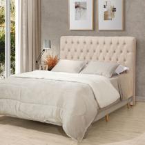 Cabeceira Cama King Estofada 1,93 - Inca Linho Cru