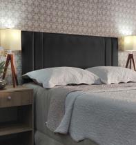 Cabeceira Cama King Siena Double Suede Cinza 60 RBL Cabeceira Cama King Siena Double Suede Cinza 60 RBL