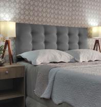 Cabeceira Cama Queen Botonê Viena Linho Cinza 60 RBL