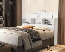 Cabeçeira Cama Queen Box Casal Vivian 100% Mdf C/ Nicho P/ Colchão 158 Cm - Basoto