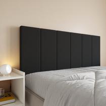 Cabeceira Cama Queen Estofada Dobrável 160cm Lisa Painel Suspenso Box
