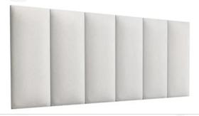 Cabeceira Cama Queen Modulada 160Cm material sintético Deluxe Branco - Brilho'S Mell Solf