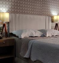 Cabeceira Cama Queen Siena Double Suede Bege 120 RBL Cabeceira Cama Queen Siena Double Suede Bege 120 RBL