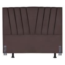 Cabeceira Cama Solteirão 100 Cm Ludmilla Em Suede Com Frame Cor:marrom Cabeceira Cama Solteirão 100 Cm Ludmilla Em Suede Com Frame Cor:marrom