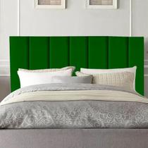 Cabeceira Cama Solteiro 90 Cm Carla Veludo Verde - Kimi Design