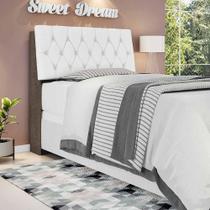 Cabeceira Cama Solteiro Chocolate Com Capitonê Material Sintético Branco E Prateleiras Isis Framar Cabeceira Cama Solteiro Chocolate Com Capitonê Material Sintético Branco E Prateleiras Isis Framar