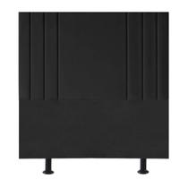 Cabeceira Cama Solteiro Estofada Retro Quarto 90 cm Suede Hellen Moderna Cor:Preto