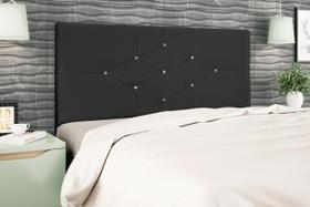 Cabeceira Camboriu Preto Estofada para Cama Box Casal King Size 195Cm Quarto Luxo JBE Móveis Cabeceira Camboriu Preto Estofada para Cama Box Casal King Size 195Cm Quarto Luxo JBE Móveis