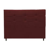 Cabeceira Camila Para Cama Box Casal 140 cm Suede Marsala - CabrunShop