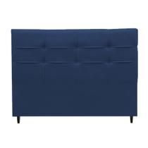 Cabeceira Camila Para Cama Box Queen 160 cm Suede Azul Marinho Cabeceira Camila Para Cama Box Queen 160 cm Suede Azul Marinho