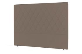 Cabeceira Camponesa Plus Casal 1400mm Suede Marrom Taupe - Simbal