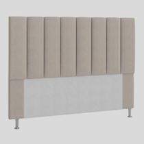 Cabeceira Cancun Para Cama Box casal 140 Cm Suede Bege Cabeceira Cancun Para Cama Box casal 140 Cm Suede Bege