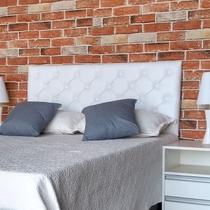 Cabeceira Capitonê Branco King 195 X 120