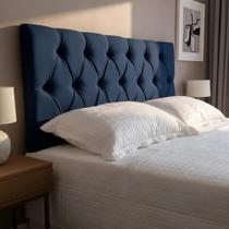 Cabeceira Capitonê Casal na Cor Azul Marinho 140x50cm Produto com Conforto Para o Seu Lar Cabeceira Capitonê Casal na Cor Azul Marinho 140x50cm Produto com Conforto Para o Seu Lar