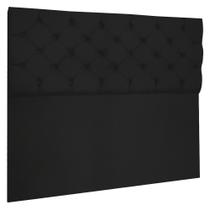 Cabeceira Capitonê Queen 1,60m Jade Suede Preto - Pallazio Cabeceira Capitonê Queen 1,60m Jade Suede Preto - Pallazio