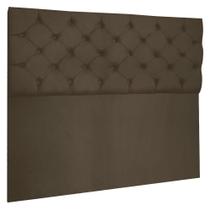 Cabeceira Capitonê Solteiro 0,90m Jade Suede Marrom - Pallazio Cabeceira Capitonê Solteiro 0,90m Jade Suede Marrom - Pallazio