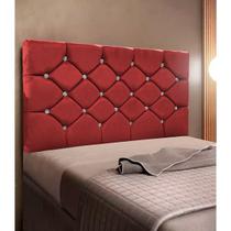 Cabeceira Casal 1.40 cm Para Cama Box Kassi Suede Cor:Vermelho