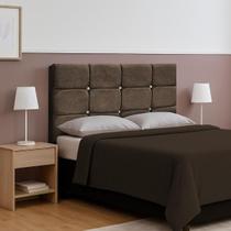 Cabeceira Casal 1.40 cm Para Cama Box Lari Suede Cor:Marrom