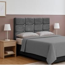 Cabeceira Casal 1.60 cm Queen Lari Suede Cor:Chumbo