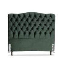 Cabeceira Casal 138 - Bello Box - Dunas Veludo Verde Militar